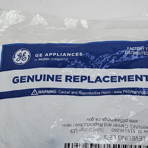 New‎ OEM GE Dryer CONNECTED LEVELING LEG WE01X29697 - Picture 2 of 5